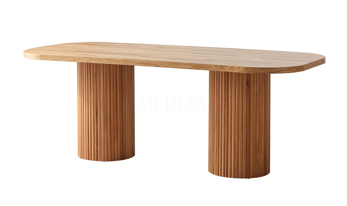 Medusa Home Mobilya - Bohem Ahşap Yemek Odası Round