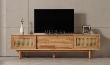 Medusa Home Mobilya - Bohem Ahşap Yemek Odası Round