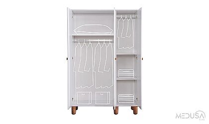 Medusa Home Mobilya - Boho 3 Kapaklı Genç Odası
