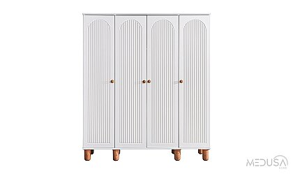 Medusa Home Mobilya - Boho 4 Kapaklı Gardırop