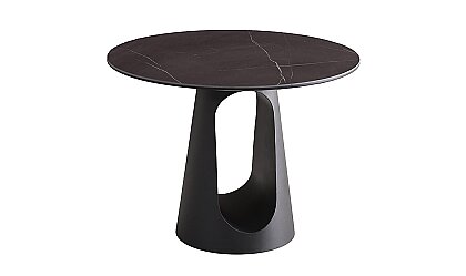 Medusa Home Mobilya - Boho Yuvarlak ve Porselen Mutfak Masası