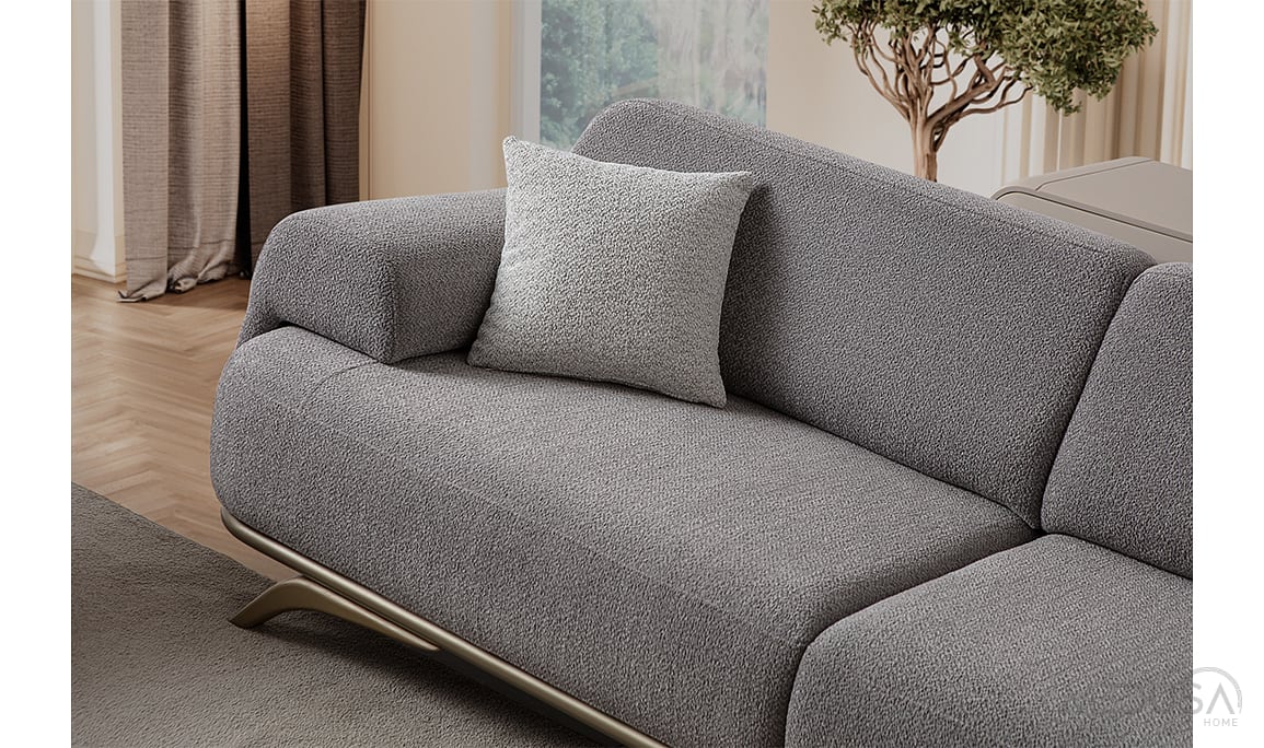 Medusa Home Mobilya - Bonj Antrasit Üçlü Koltuk