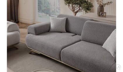 Medusa Home Mobilya - Bonj Antrasit Üçlü Koltuk