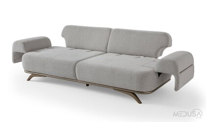 Medusa Home Mobilya - Bonj Gri Üçlü Koltuk