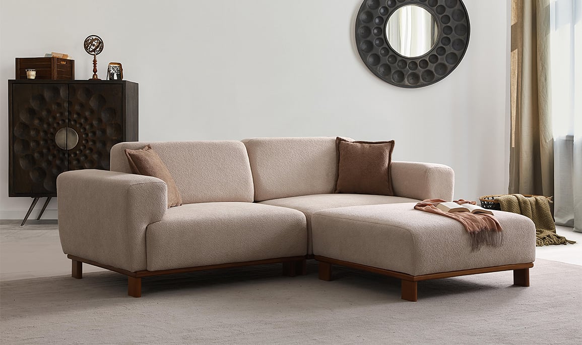Medusa Home Mobilya - Boston Ayaklı Köşe Takımı 230x200