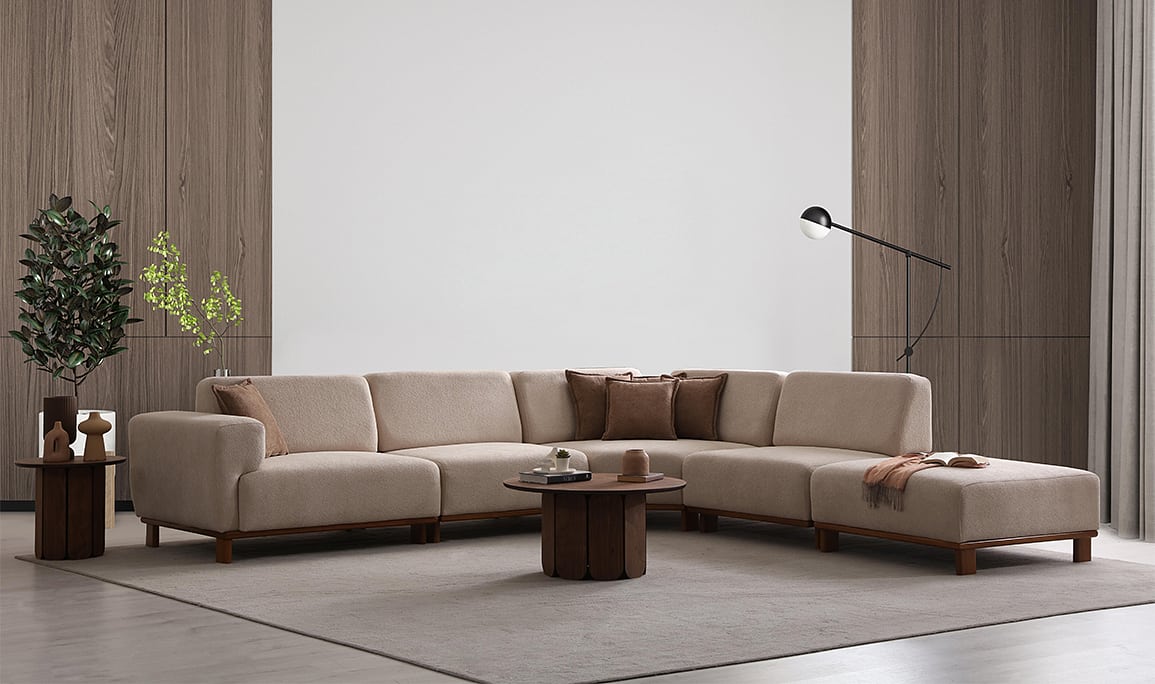 Medusa Home Mobilya - Boston Ayaklı Köşe Takımı 330x215