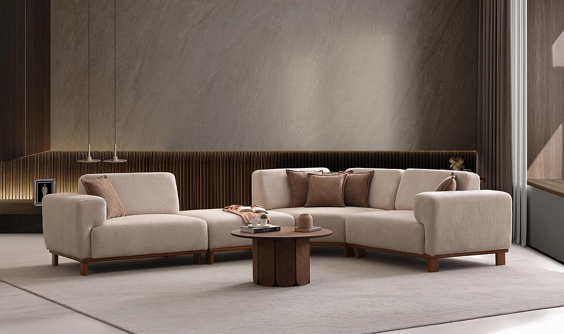 Medusa Home Mobilya - Boston Ayaklı Köşe Takımı 330x280