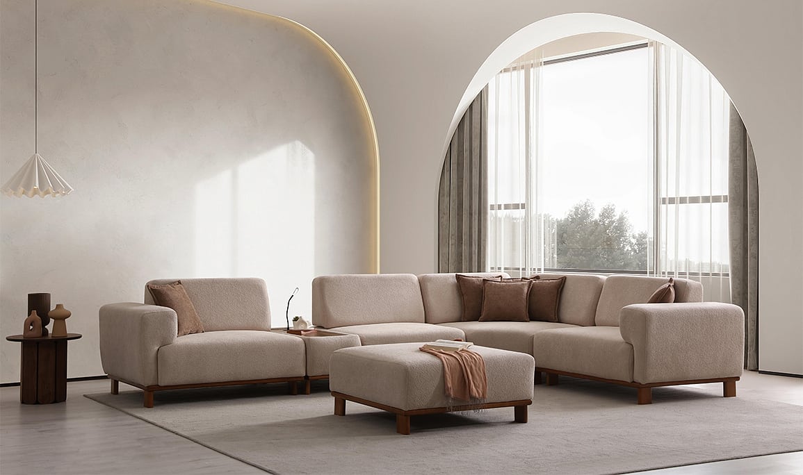 Medusa Home Mobilya - Boston Ayaklı Köşe Takımı 375x330