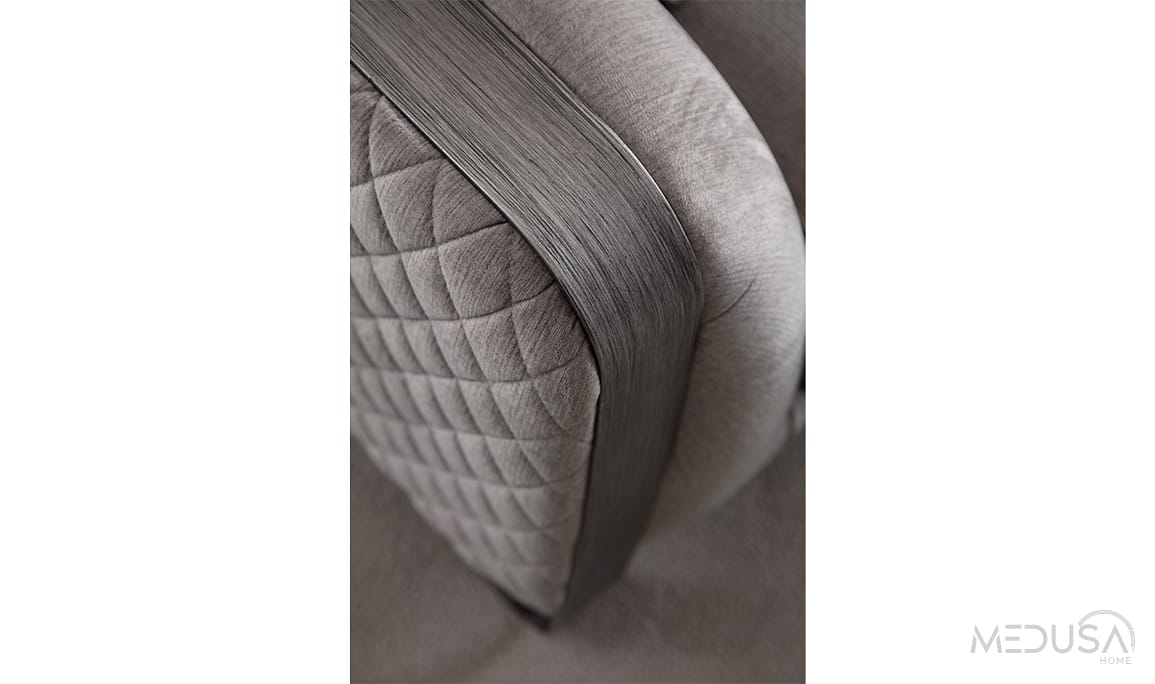 Medusa Home Mobilya - Bottega Gri Üçlü Koltuk