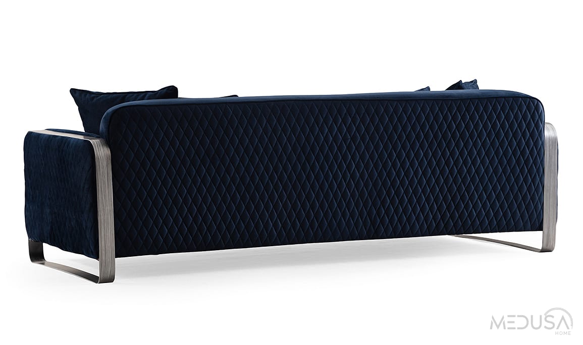 Medusa Home Mobilya - Bottega Mavi Üçlü Koltuk