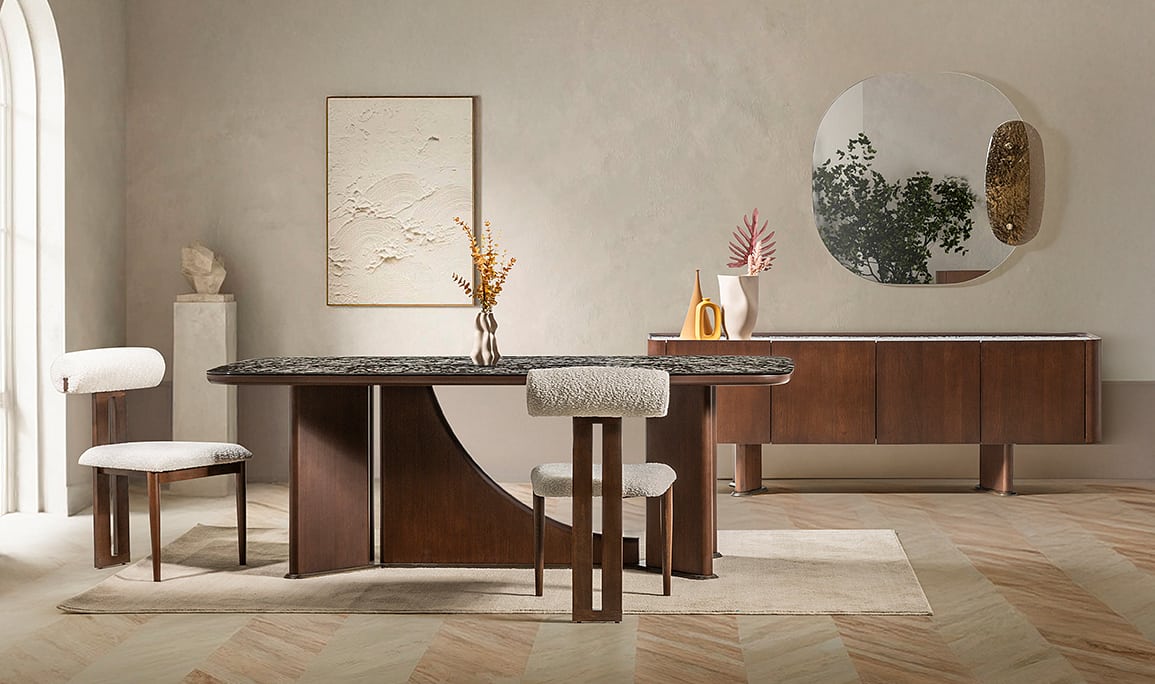 Medusa Home Mobilya - Brigada Füzyon Cam Yemek Odası