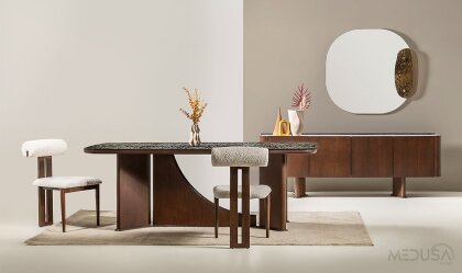 Medusa Home Mobilya - Brigada Füzyon Cam Yemek Odası