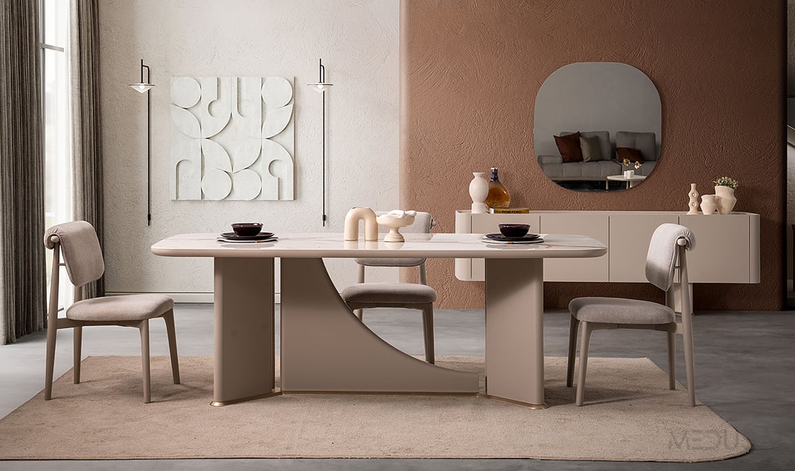 Medusa Home Mobilya - Brigada Seramik Yemek Masası