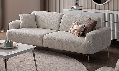 Medusa Home Mobilya - Bronz Üçlü Koltuk