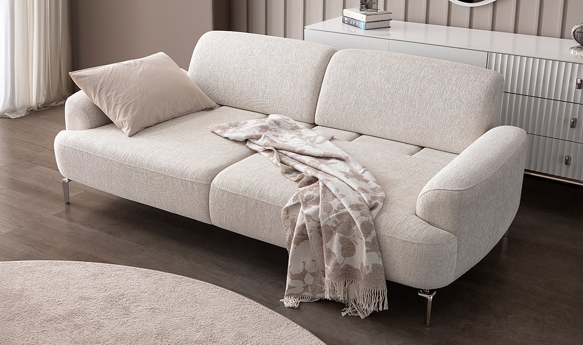 Medusa Home Mobilya - Bronz Üçlü Koltuk