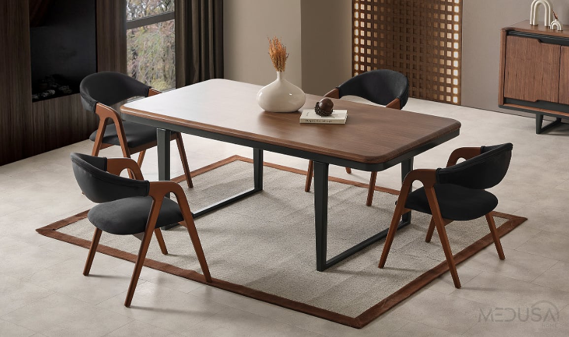 Medusa Home Mobilya - Bronz Yemek Masası