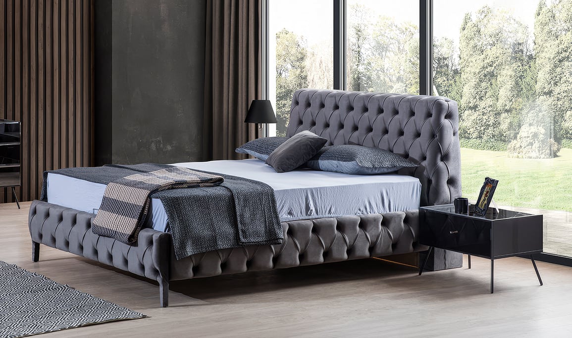 Medusa Home Mobilya - Bronze Antrasit 6 Kapaklı Yatak Odası