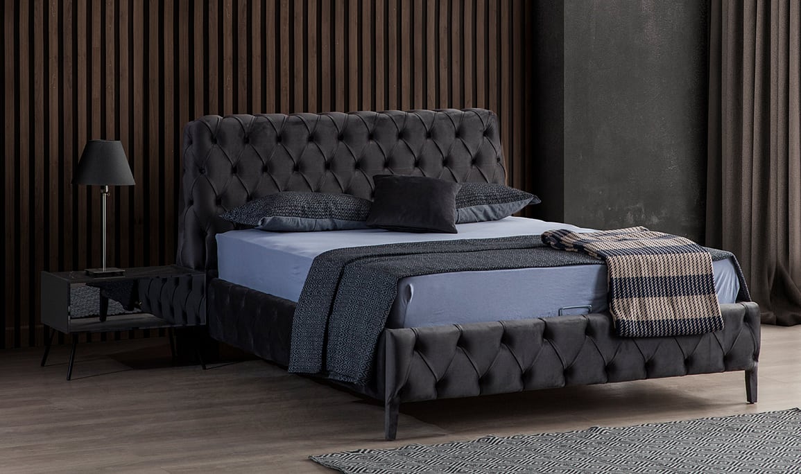 Medusa Home Mobilya - Bronze Antrasit 6 Kapaklı Yatak Odası
