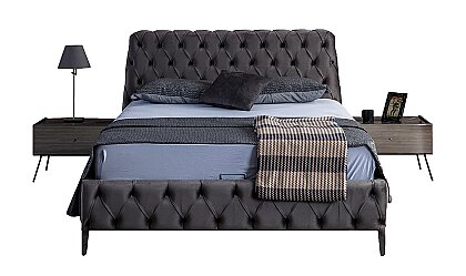 Medusa Home Mobilya - Bronze Antrasit 6 Kapaklı Yatak Odası