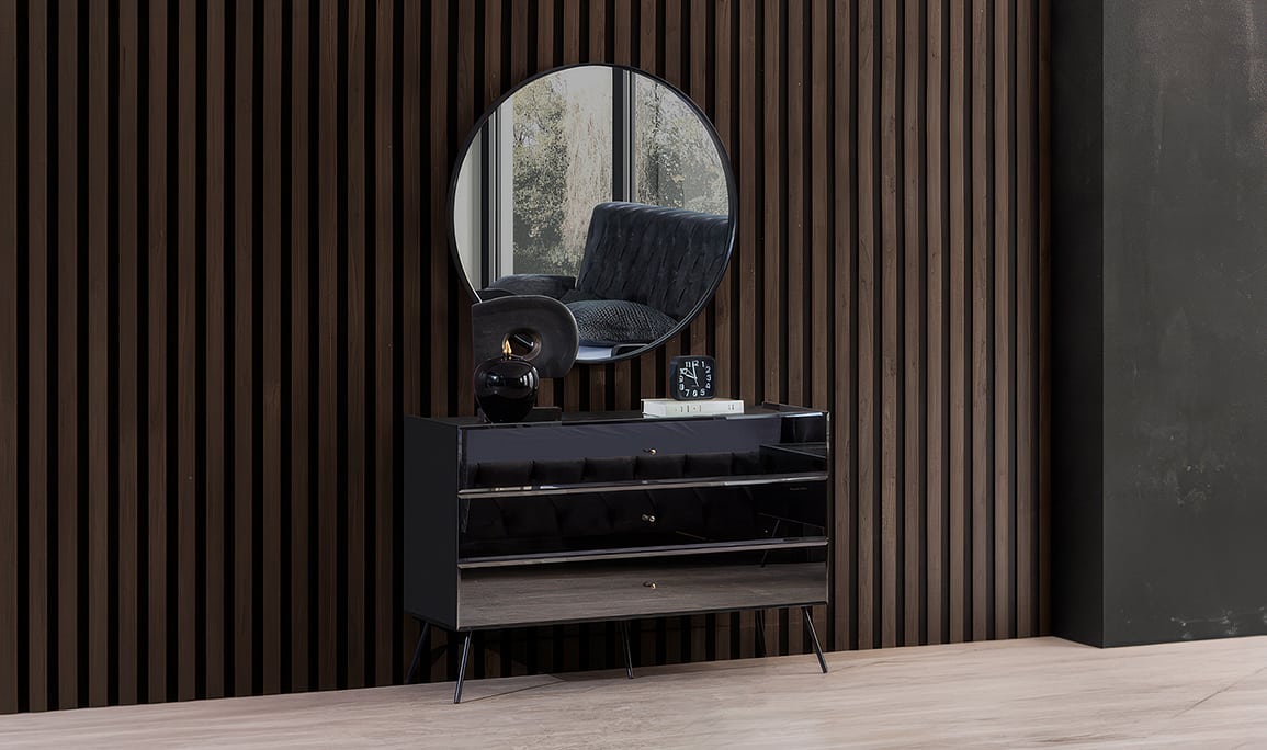Medusa Home Mobilya - Bronze Antrasit 6 Kapaklı Yatak Odası