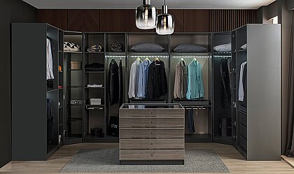 Medusa Home - Bronze Antrasit Giyinme Odası