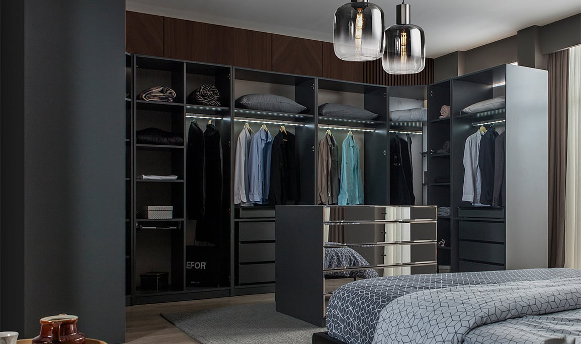 Medusa Home Mobilya - Bronze Antrasit Giyinme Odası