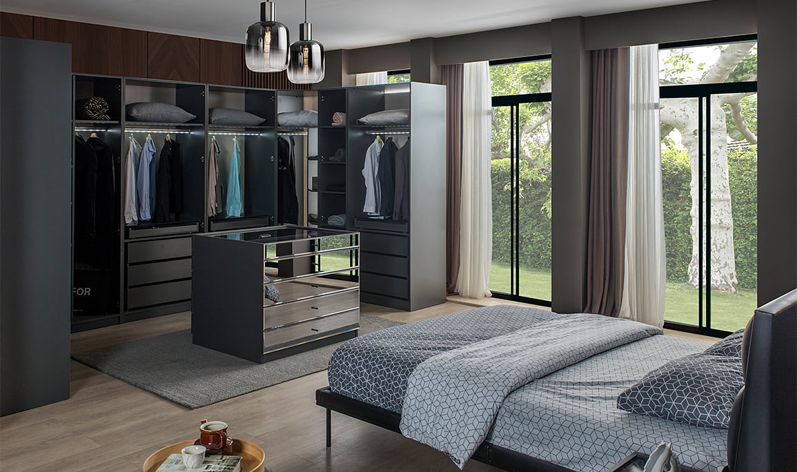 Medusa Home Mobilya - Bronze Antrasit Giyinme Odası