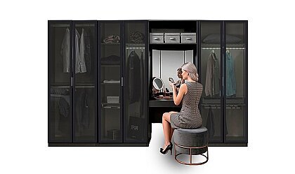 Medusa Home Mobilya - Bronze Antrasit Giyinme Odası