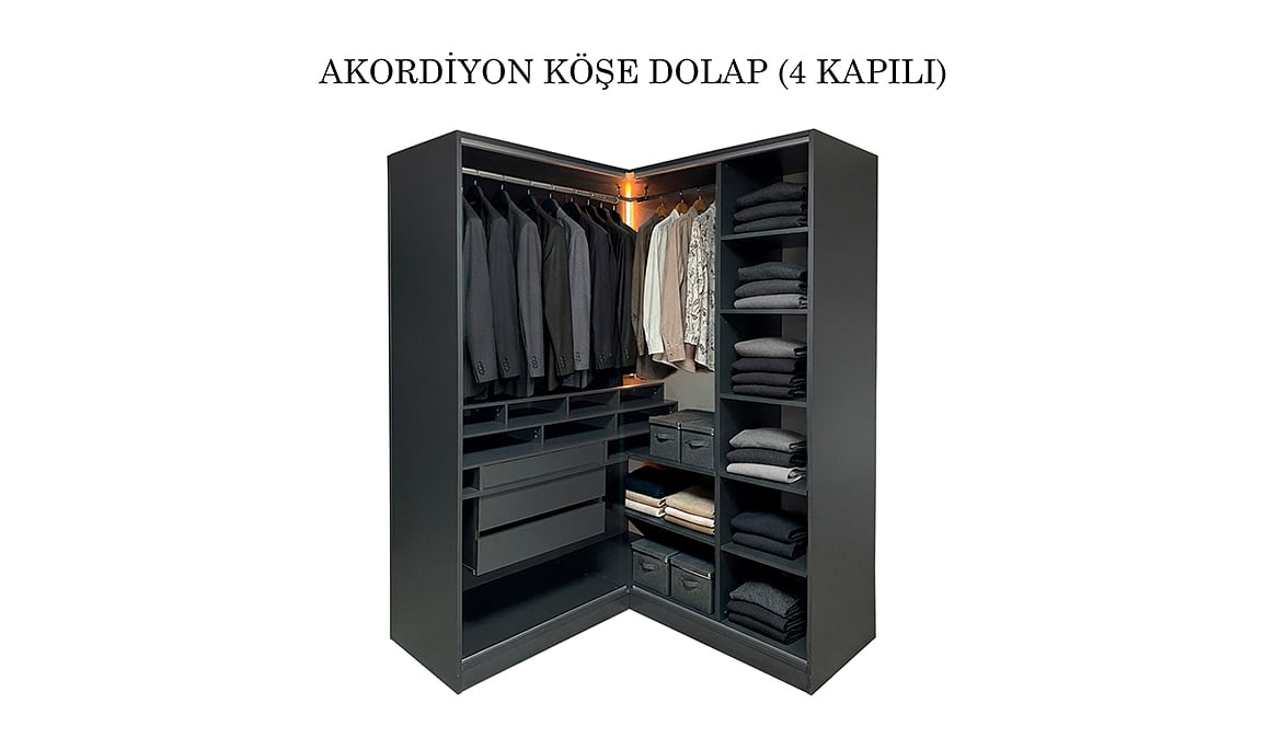 Medusa Home Mobilya - Bronze Antrasit Giyinme Odası
