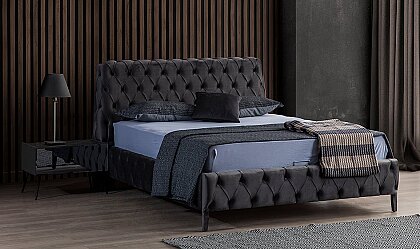Medusa Home Mobilya - Bronze Antrasit Karyola