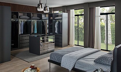 Medusa Home Mobilya - Bronze Antrasit Köşe Gardırop
