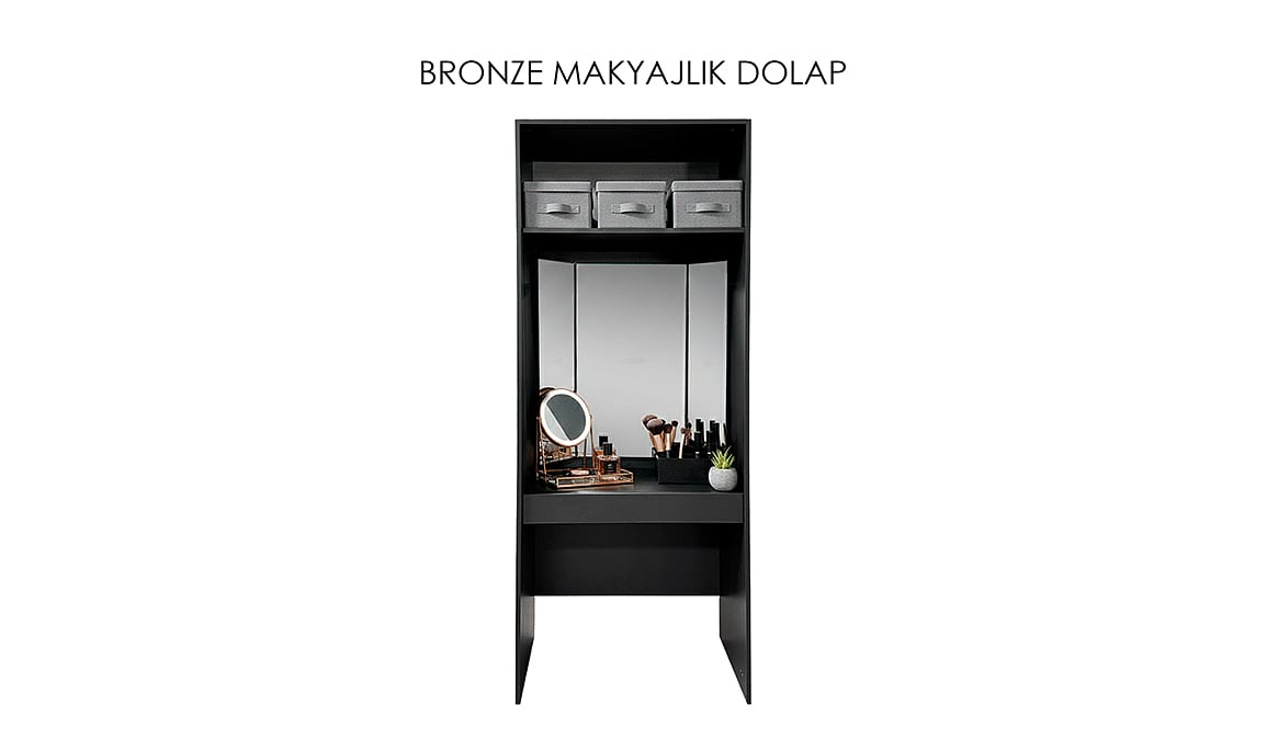 Medusa Home Mobilya - Bronze Antrasit Köşe Gardırop