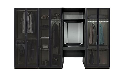 Medusa Home Mobilya - Bronze Antrasit Makyaj Masalı Gardırop