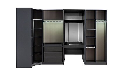 Medusa Home Mobilya - Bronze Antrasit Makyaj Masalı Gardırop