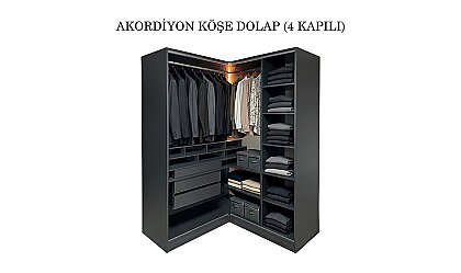 Medusa Home Mobilya - Bronze Antrasit Makyaj Masalı Gardırop
