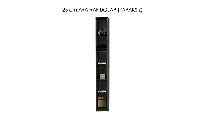 Medusa Home Mobilya - Bronze Antrasit Makyaj Masalı Gardırop