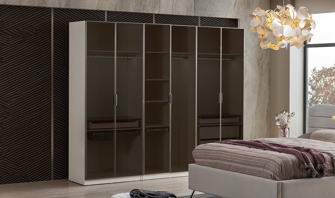 Medusa Home Mobilya - Bronze Aytaşı 6 Kapaklı Gardırop
