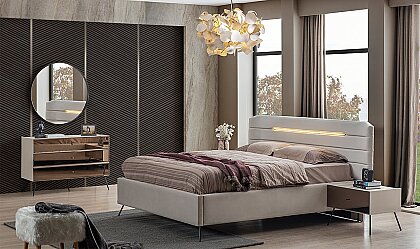 Medusa Home Mobilya - Bronze Aytaşı 6 Kapaklı Yatak Odası