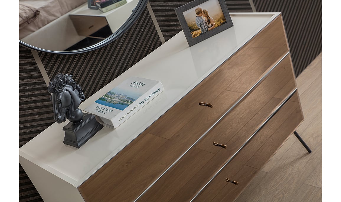 Medusa Home Mobilya - Bronze Aytaşı 6 Kapaklı Yatak Odası