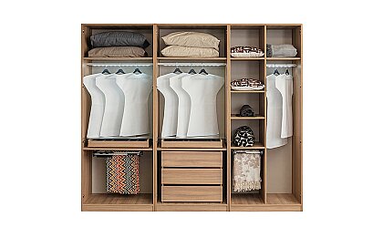 Medusa Home Mobilya - Bronze Ceviz 6 Kapaklı Gardırop