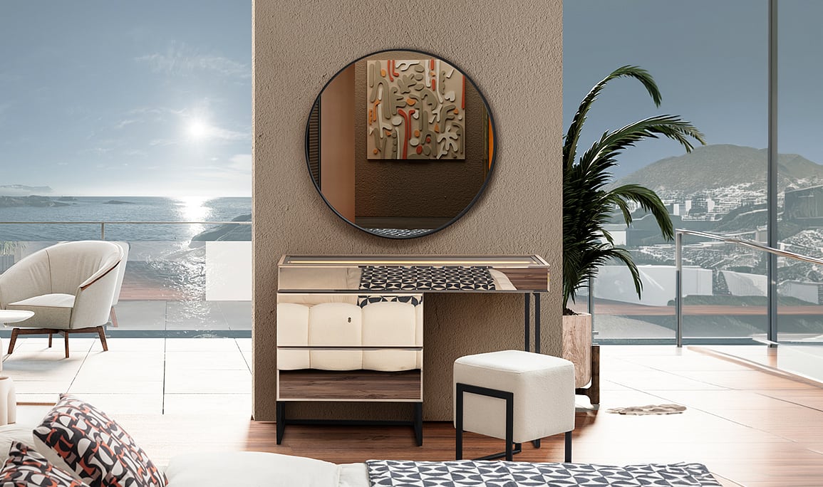 Medusa Home Mobilya - Bronze Ceviz 6 Kapaklı Yatak Odası