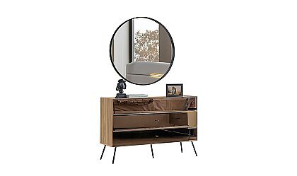 Medusa Home Mobilya - Bronze Ceviz 6 Kapaklı Yatak Odası