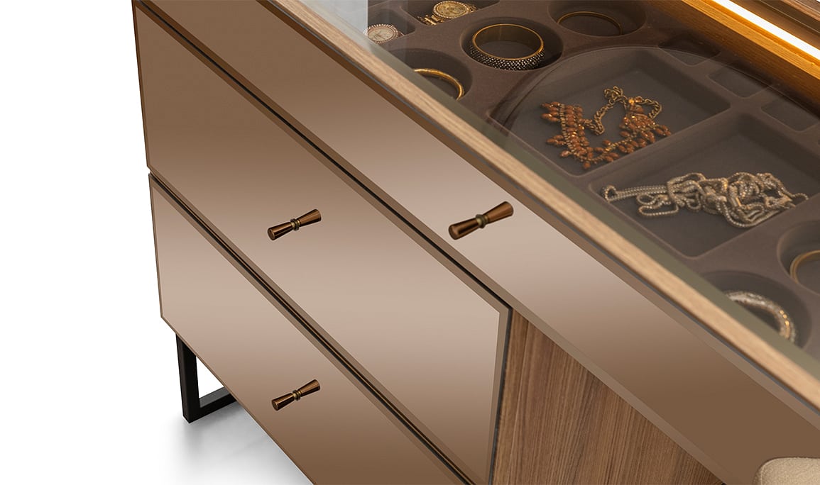 Medusa Home Mobilya - Bronze Ceviz 6 Kapaklı Yatak Odası