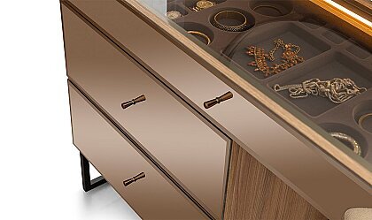 Medusa Home Mobilya - Bronze Ceviz 6 Kapaklı Yatak Odası