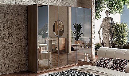Medusa Home Mobilya - Bronze Ceviz 6 Kapaklı Yatak Odası