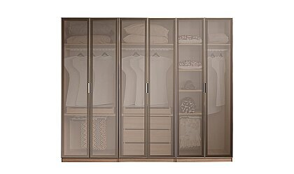 Medusa Home Mobilya - Bronze Ceviz 6 Kapaklı Yatak Odası