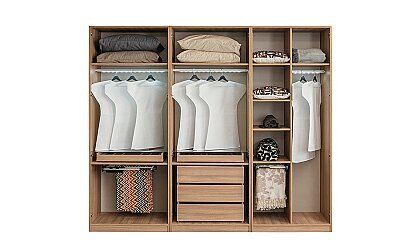 Medusa Home Mobilya - Bronze Ceviz 6 Kapaklı Yatak Odası