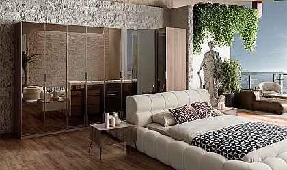 Medusa Home Mobilya - Bronze Ceviz Köşe Gardırop