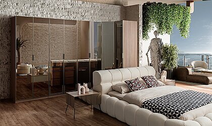 Medusa Home Mobilya - Bronze Ceviz Köşe Yatak Odası