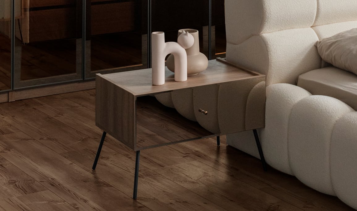 Medusa Home Mobilya - Bronze Ceviz Köşe Yatak Odası